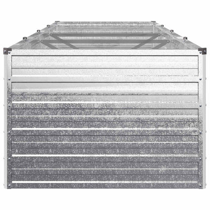 Verhoogd Tuinbed Zilverkleurig 320 x 80 x 55 cm gegalvaniseerd