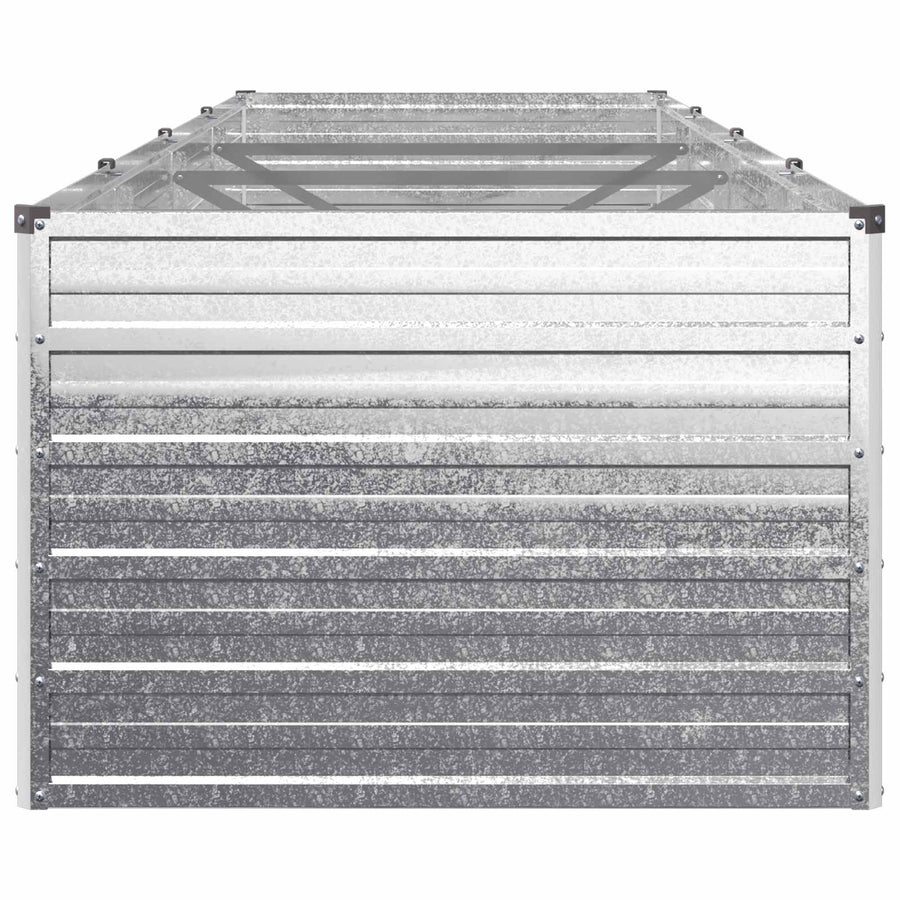 Verhoogd Tuinbed Zilverkleurig 320 x 80 x 55 cm gegalvaniseerd