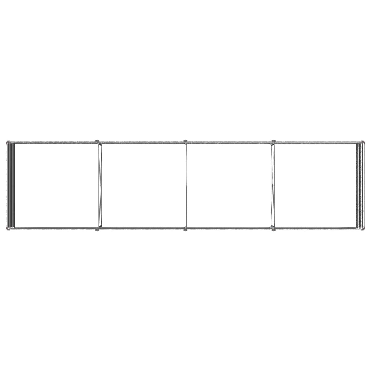 Verhoogd Tuinbed Zilverkleurig 320 x 80 x 55 cm gegalvaniseerd