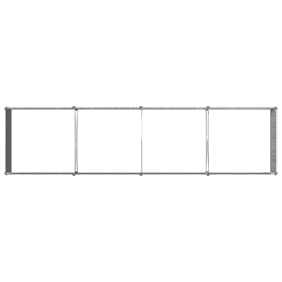 Verhoogd Tuinbed Zilverkleurig 320 x 80 x 55 cm gegalvaniseerd