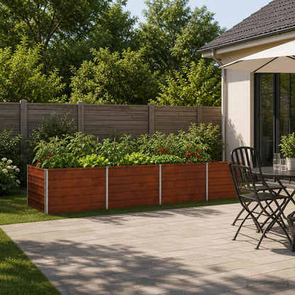 Verhoogd Tuinbed Roestig 320 x 80 x 55 cm corton
