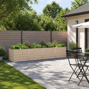 Verhoogd tuinbed 320x80x55 cm ivoor koudgewalst staal