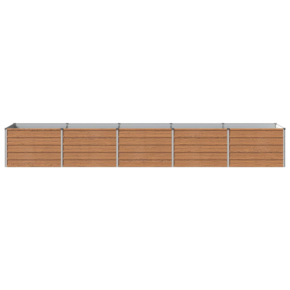 Verhoogd Tuinbed Houtbruin 400 x 80 x 55 cm koudgewalst staal