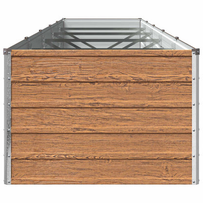 Verhoogd Tuinbed Houtbruin 400 x 80 x 55 cm koudgewalst staal