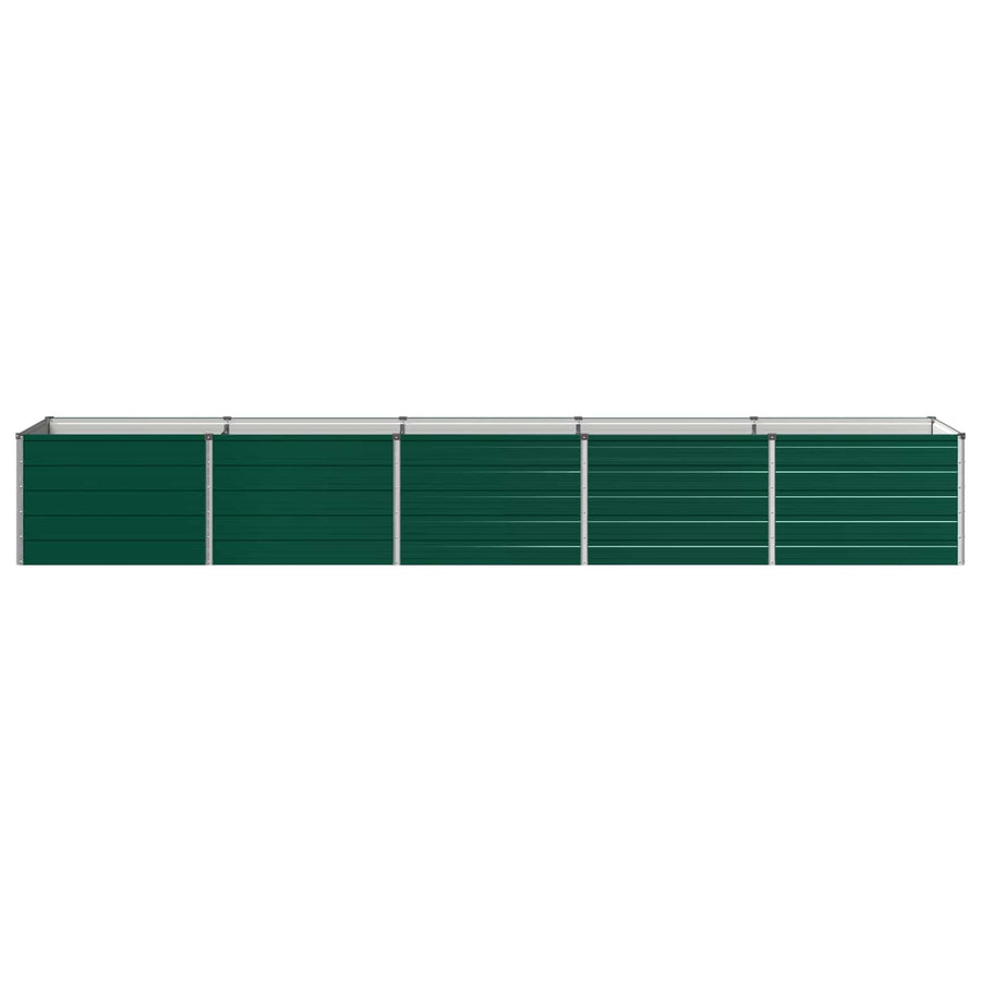 Verhoogd Tuinbed Groen 400 x 80 x 55 cm koudgewalst stalen