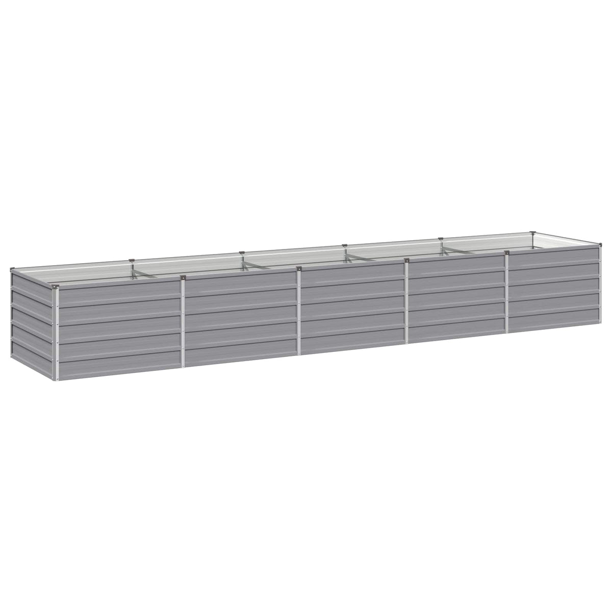 Verhoogd Tuinbed Grijs 400 x 80 x 55 cm koudgewalst staal