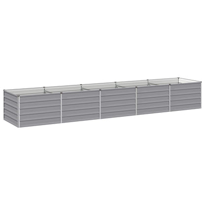 Verhoogd Tuinbed Grijs 400 x 80 x 55 cm koudgewalst staal