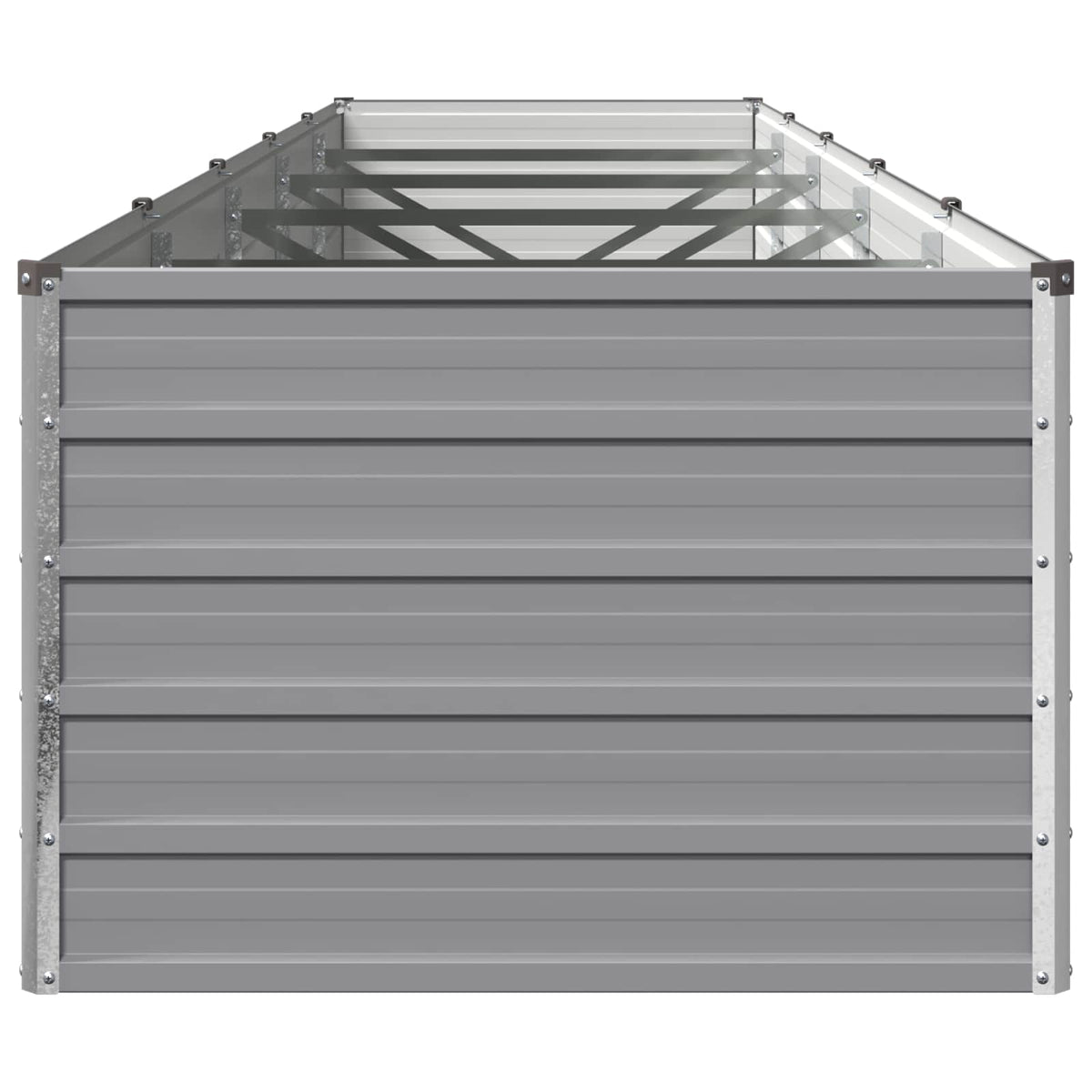 Verhoogd Tuinbed Grijs 400 x 80 x 55 cm koudgewalst staal
