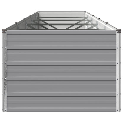 Verhoogd Tuinbed Grijs 400 x 80 x 55 cm koudgewalst staal