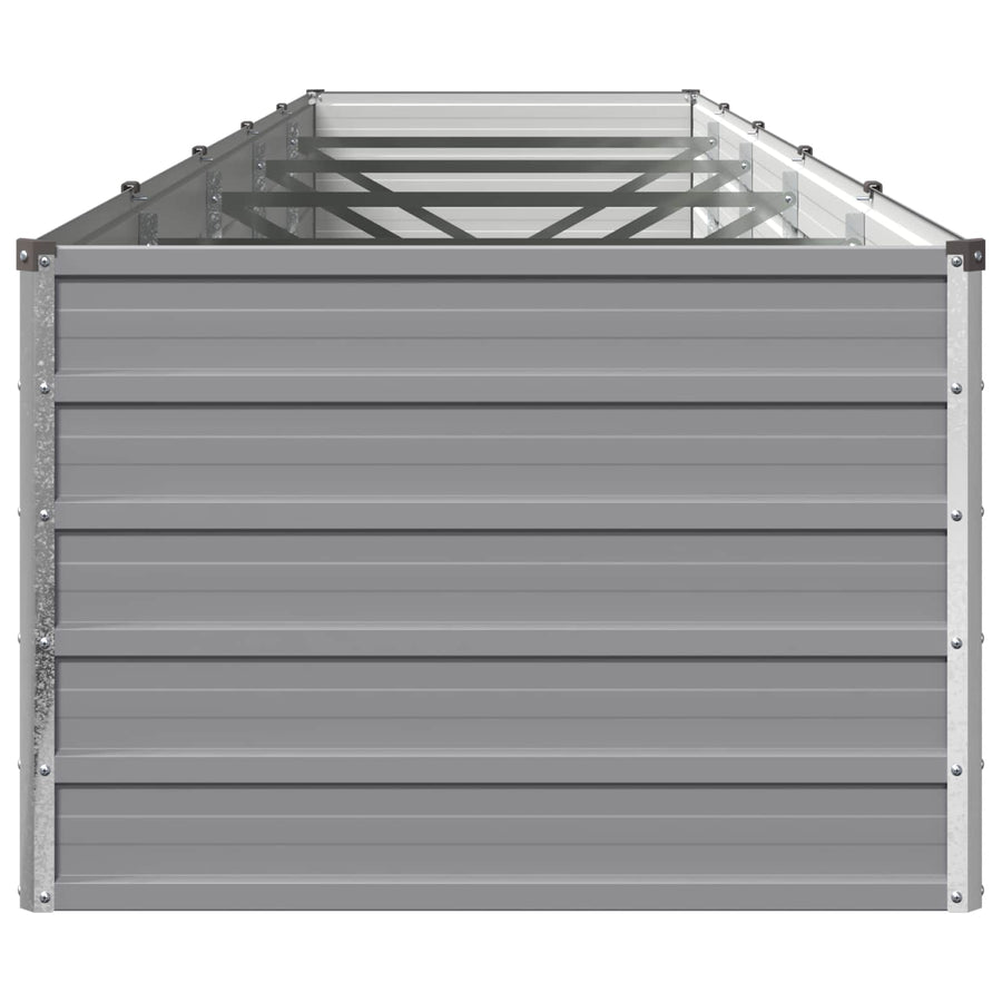 Verhoogd Tuinbed Grijs 400 x 80 x 55 cm koudgewalst staal
