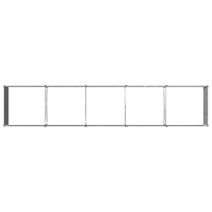 Verhoogd Tuinbed Zilverkleurig 400 x 80 x 55 cm gegalvaniseerd