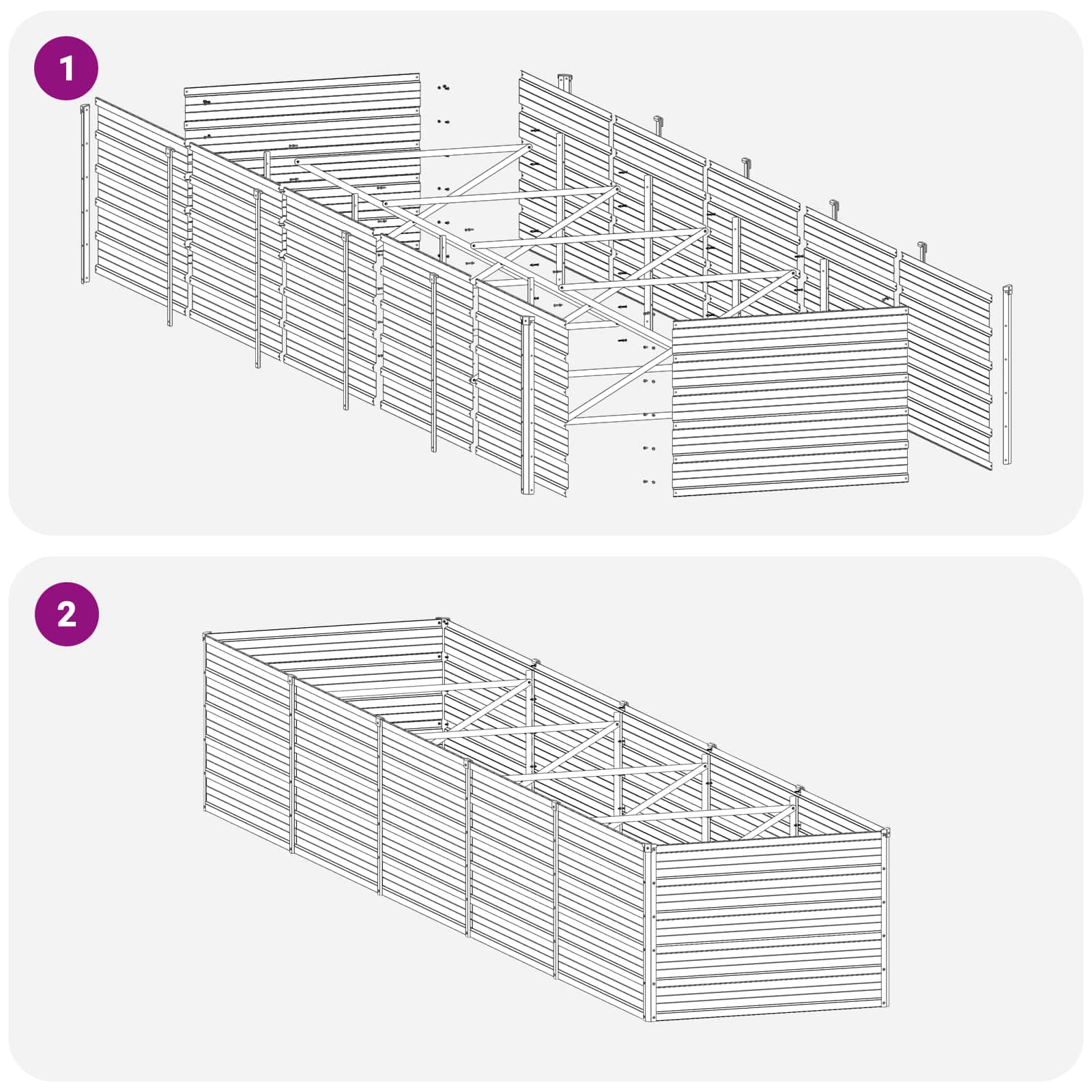 Verhoogd Tuinbed Roestig 400 x 80 x 55 cm corton