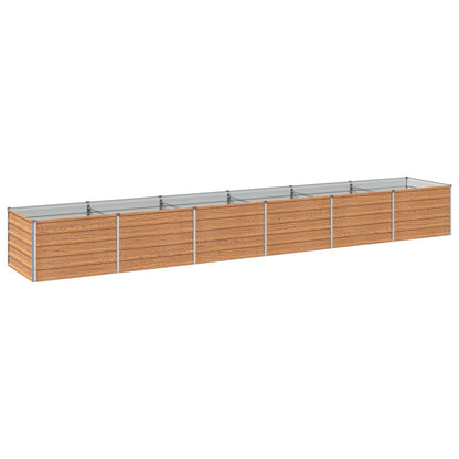 Verhoogd Tuinbed Houtbruin 480 x 80 x 55 cm koudgewalst staal