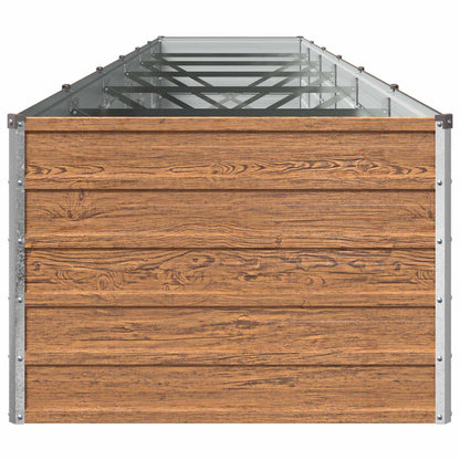 Verhoogd Tuinbed Houtbruin 480 x 80 x 55 cm koudgewalst staal