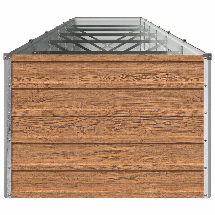 Verhoogd Tuinbed Houtbruin 480 x 80 x 55 cm koudgewalst staal