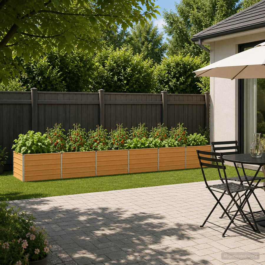 Verhoogd Tuinbed Naturel 480 x 80 x 55 cm koudgewalst staal