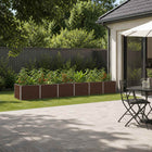 Verhoogd tuinbed 480x80x55 cm staal zwart