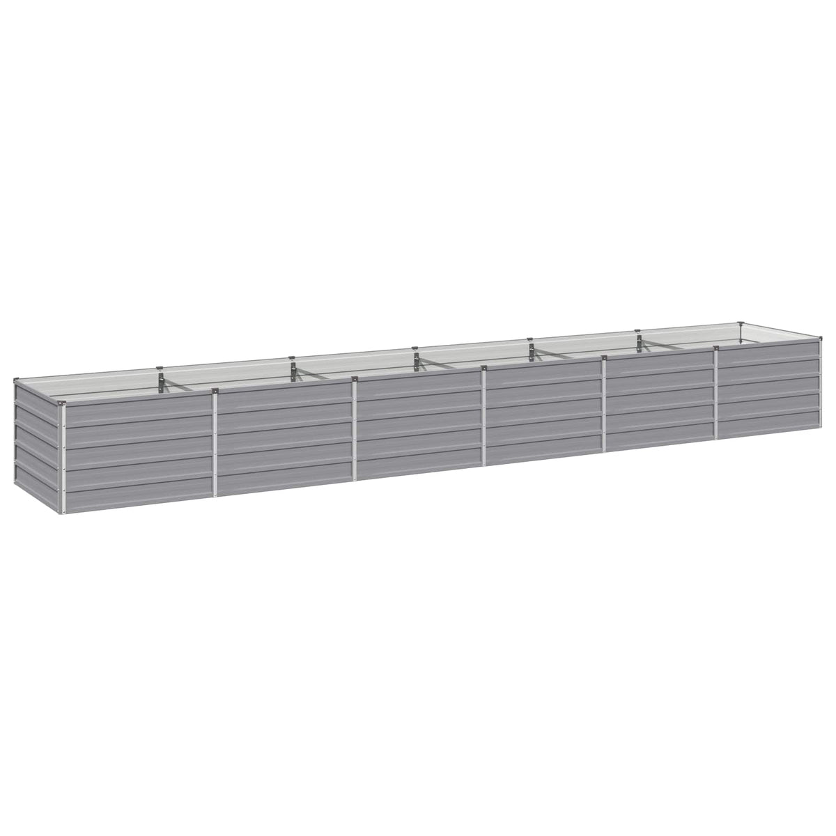 Verhoogd Tuinbed Grijs 480 x 80 x 55 cm koudgewalst staal