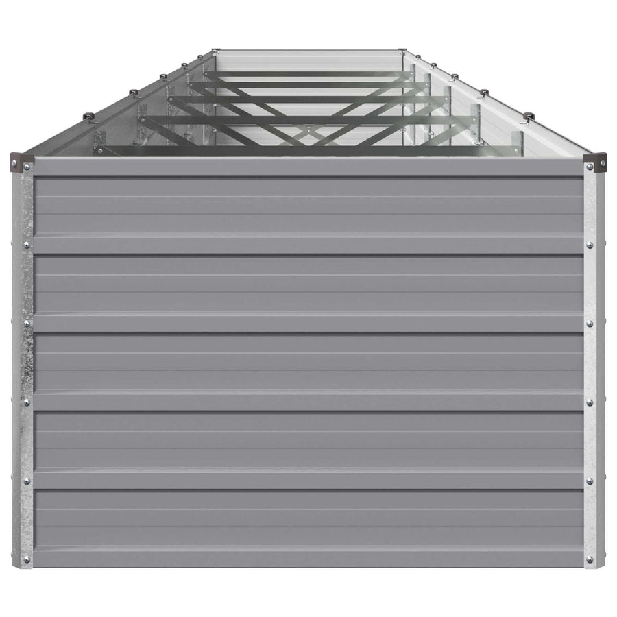 Verhoogd Tuinbed Grijs 480 x 80 x 55 cm koudgewalst staal