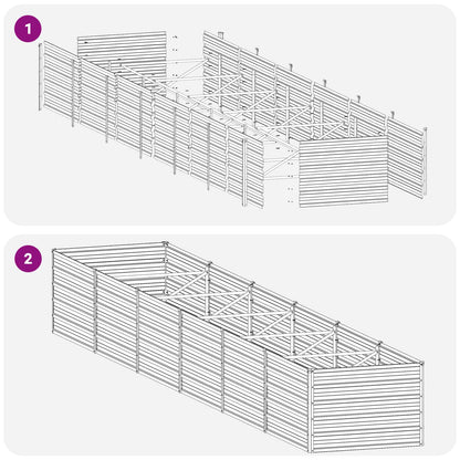 Verhoogd Tuinbed Antracietkleurig 480 x 80 x 55 cm