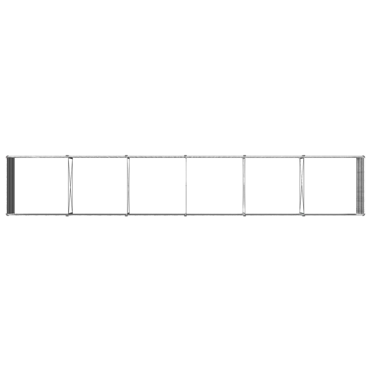 Verhoogd Tuinbed Zilverkleurig 480 x 80 x 55 cm gegalvaniseerd