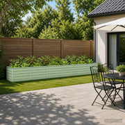 Verhoogd tuinbed 480x80x55 cm pastelgroen staal