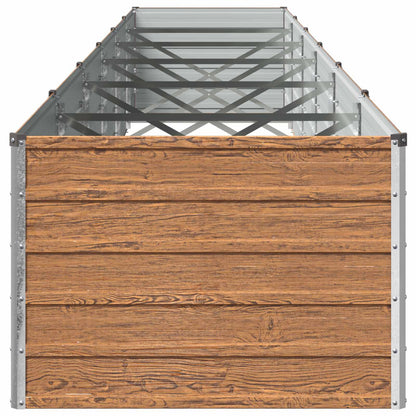 Verhoogd Tuinbed Houtbruin 600 x 80 x 55 cm koudgewalst staal