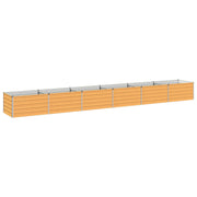 Verhoogd tuinbed 600x80x55 cm staal naturel