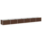Verhoogd tuinbed 600x80x55 cm staal zwart