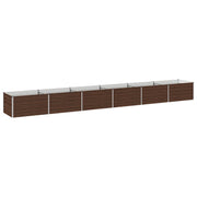 Verhoogd tuinbed 600x80x55 cm staal zwart