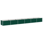 Verhoogd tuinbed 600x80x55 cm groen staal