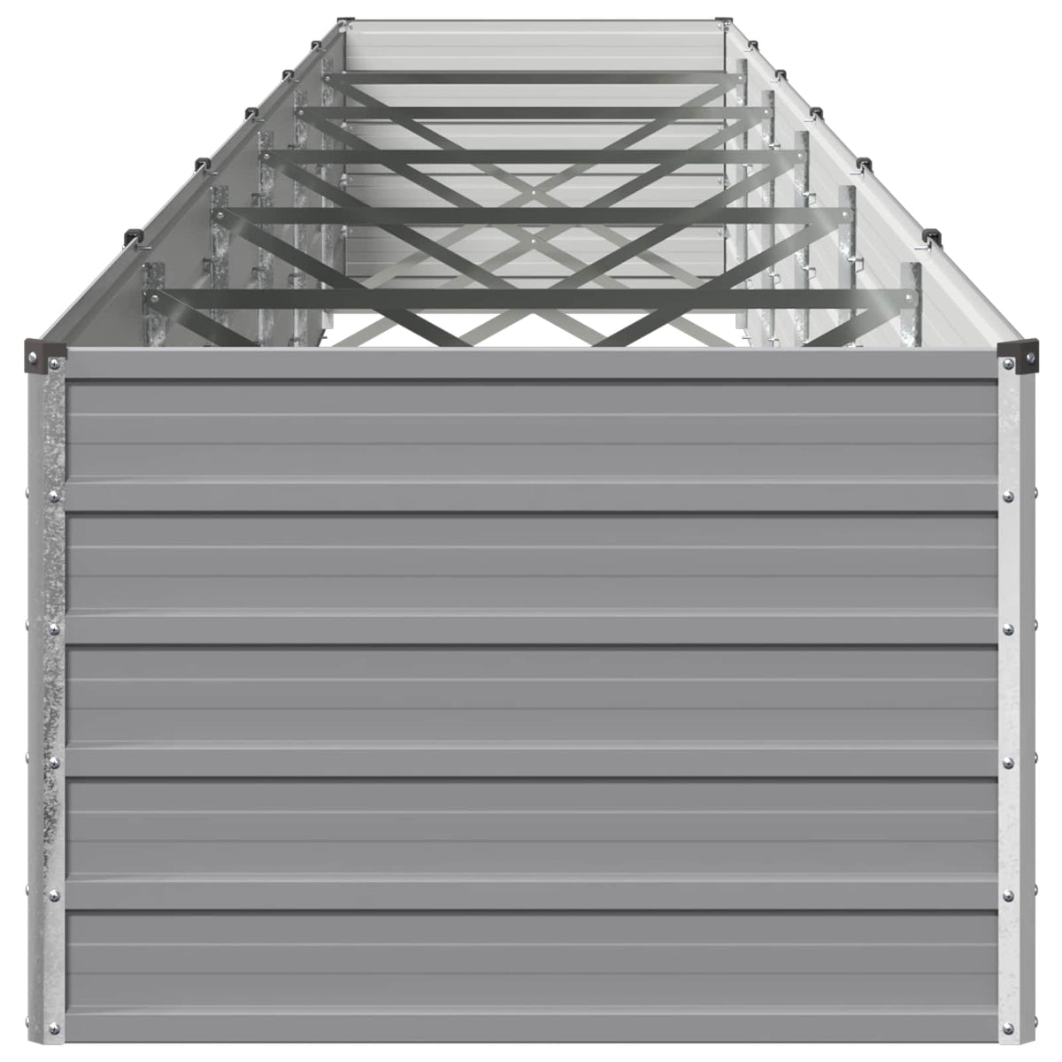 Verhoogd Tuinbed Grijs 600 x 80 x 55 cm koudgewalst staal