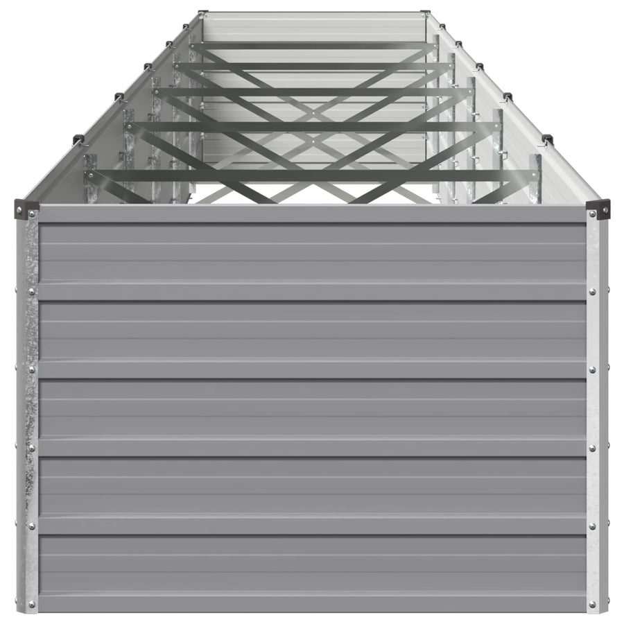 Verhoogd Tuinbed Grijs 600 x 80 x 55 cm koudgewalst staal
