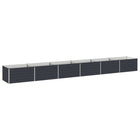 Verhoogd tuinbed 600x80x55 cm antraciet staal
