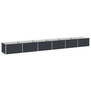 Verhoogd tuinbed 600x80x55 cm antraciet staal