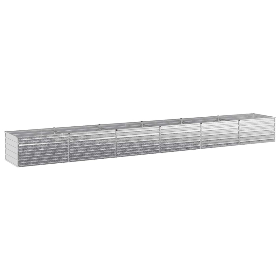 Verhoogd Tuinbed Zilverkleurig 600 x 80 x 55 cm gegalvaniseerd
