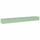 Verhoogd tuinbed 600x80x55 cm pastelgroen koudgewalst staal