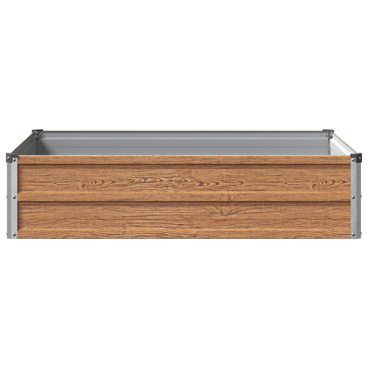 Verhoogd Tuinbed Houtbruin 100 x 80 x 24 cm koudgewalst staal