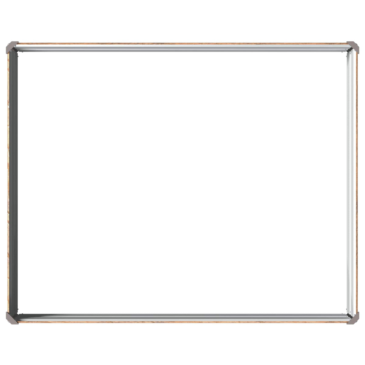 Verhoogd Tuinbed Houtbruin 100 x 80 x 24 cm koudgewalst staal