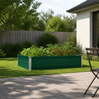 Verhoogd tuinbed 100x80x24 cm staal groen