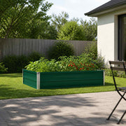 Verhoogd tuinbed 100x80x24 cm staal groen