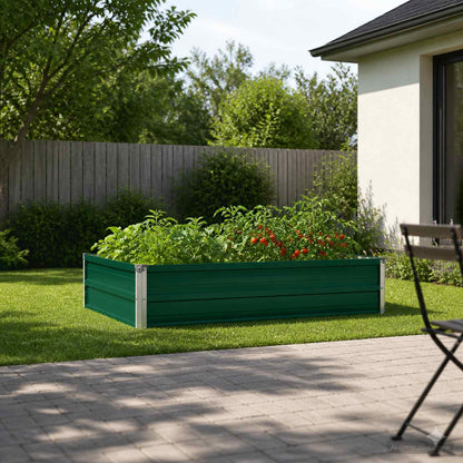 Verhoogd Tuinbed Groen 100 x 80 x 24 cm koudgewalst stalen