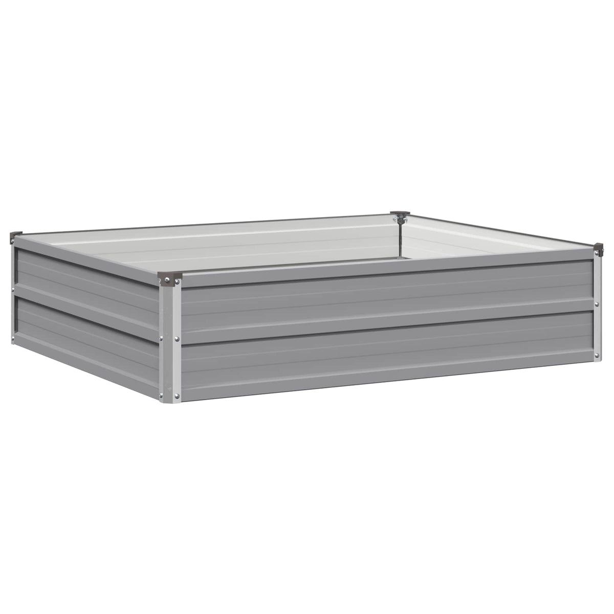 Verhoogd Tuinbed Grijs 100 x 80 x 24 cm koudgewalst staal