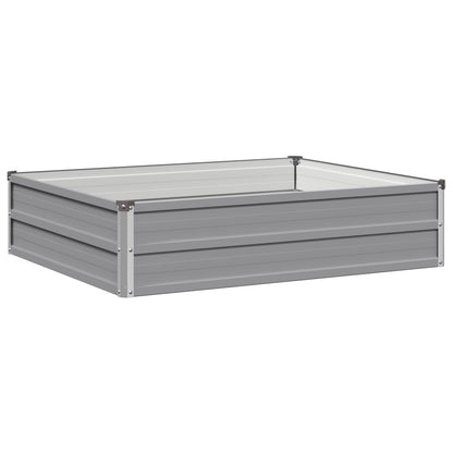 Verhoogd Tuinbed Grijs 100 x 80 x 24 cm koudgewalst staal