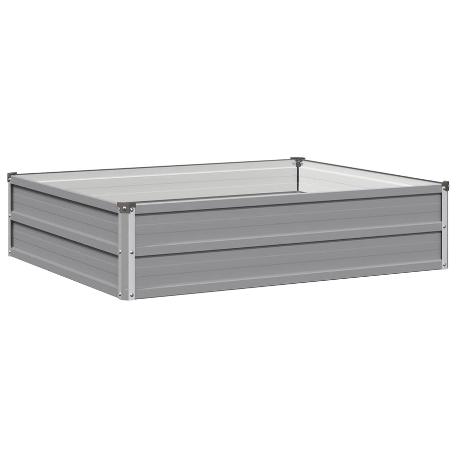 Verhoogd Tuinbed Grijs 100 x 80 x 24 cm koudgewalst staal