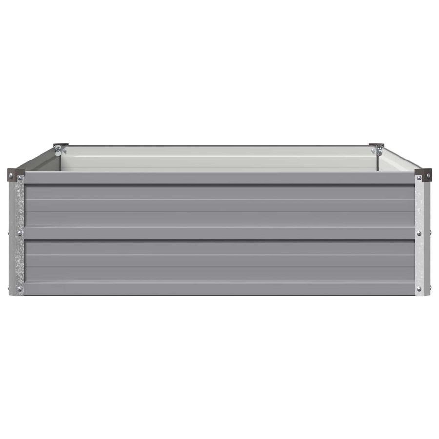 Verhoogd Tuinbed Grijs 100 x 80 x 24 cm koudgewalst staal