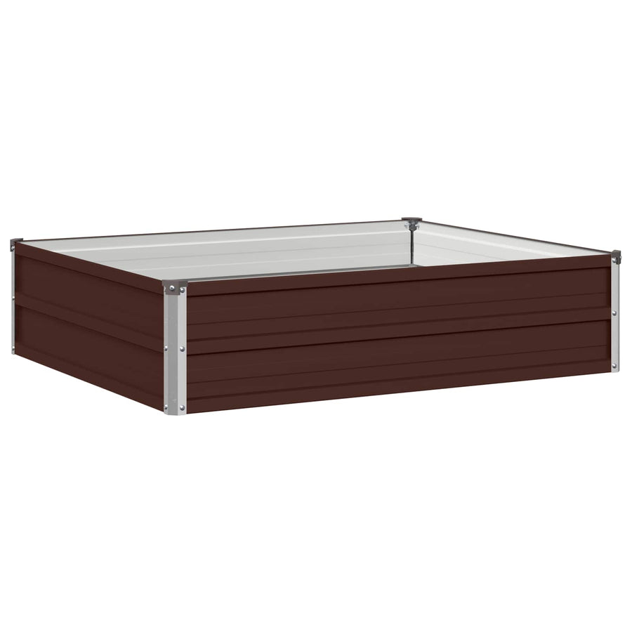 Verhoogd Tuinbed Bruin 100 x 80 x 24 cm koudgewalst staal
