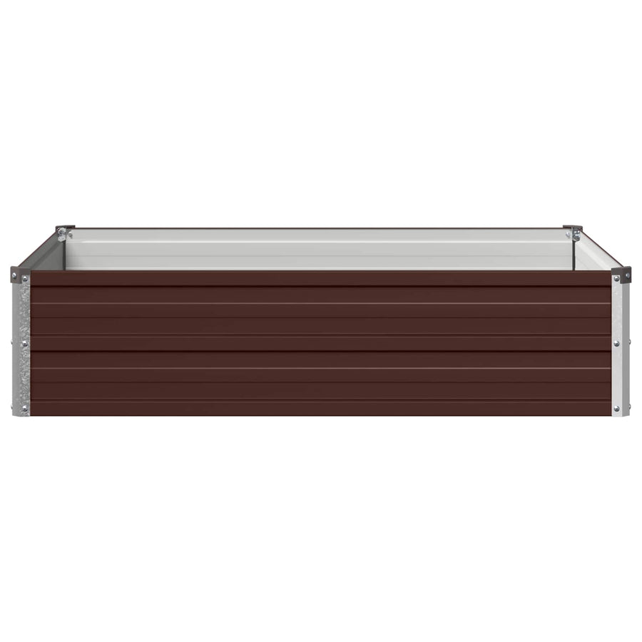 Verhoogd Tuinbed Bruin 100 x 80 x 24 cm koudgewalst staal