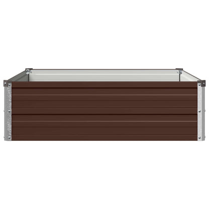 Verhoogd Tuinbed Bruin 100 x 80 x 24 cm koudgewalst staal