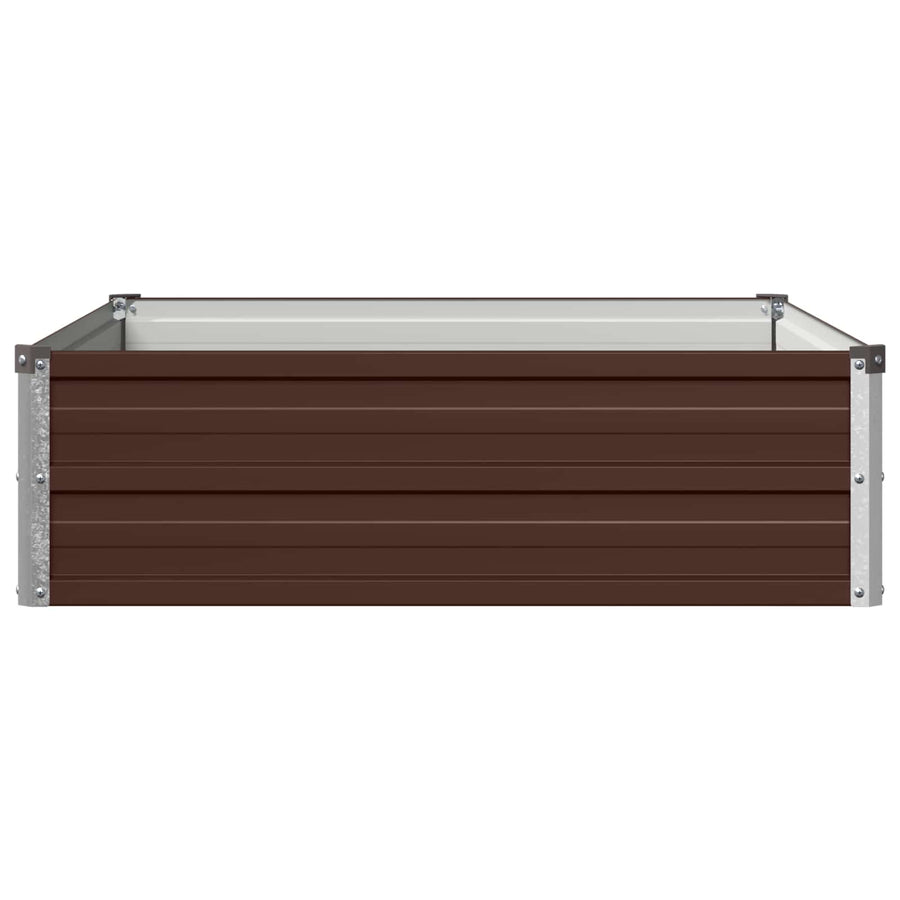 Verhoogd Tuinbed Bruin 100 x 80 x 24 cm koudgewalst staal